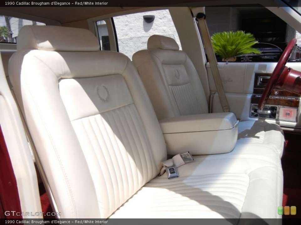 Red/White 1990 Cadillac Brougham Interiors