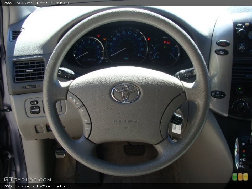 Stone Interior Steering Wheel for the 2009 Toyota Sienna LE AWD #53257030