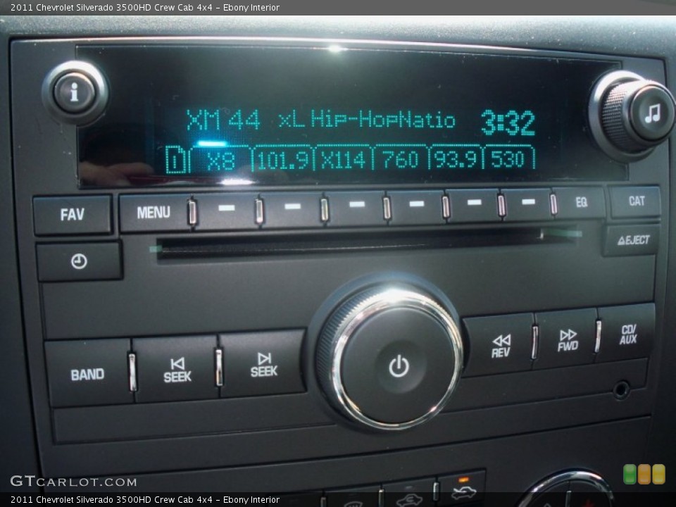 Ebony Interior Audio System for the 2011 Chevrolet Silverado 3500HD Crew Cab 4x4 #53259070