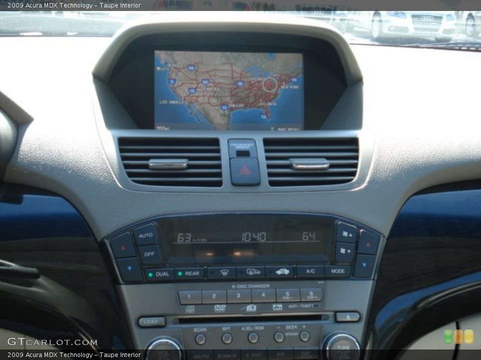 Taupe Interior Navigation for the 2009 Acura MDX Technology #53260285