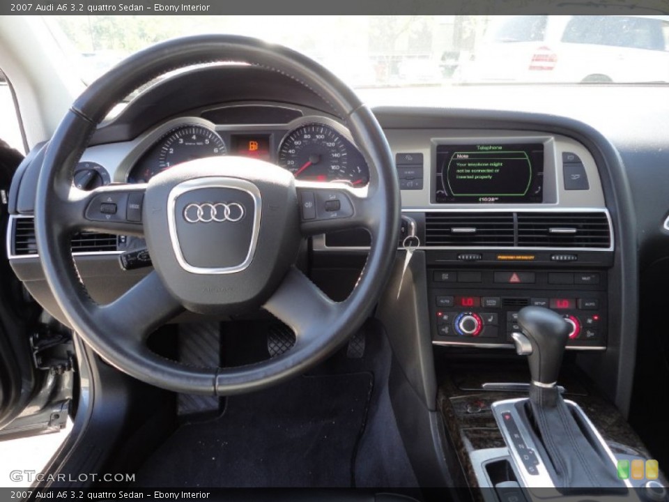Ebony Interior Dashboard for the 2007 Audi A6 3.2 quattro Sedan #53261128
