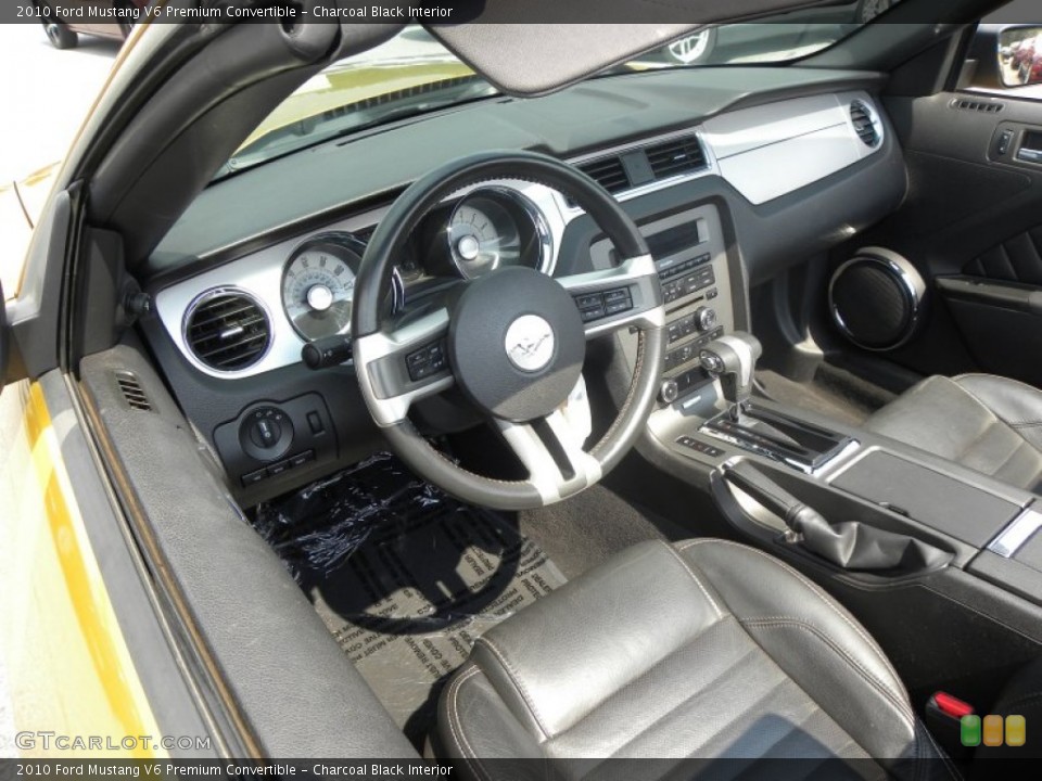 Charcoal Black Interior Prime Interior for the 2010 Ford Mustang V6 Premium Convertible #53261863