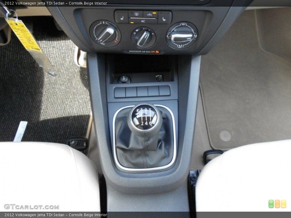 Cornsilk Beige Interior Transmission for the 2012 Volkswagen Jetta TDI Sedan #53262052