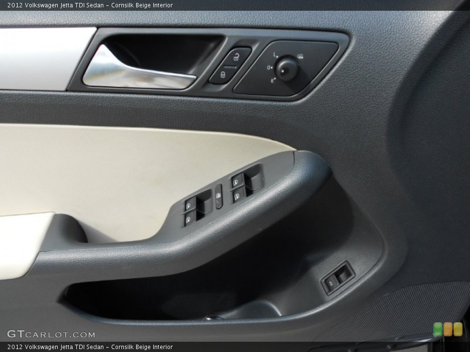 Cornsilk Beige Interior Door Panel for the 2012 Volkswagen Jetta TDI Sedan #53262079