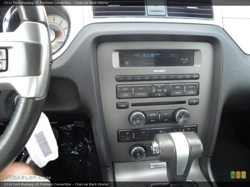 Charcoal Black Interior Controls for the 2010 Ford Mustang V6 Premium Convertible #53262088