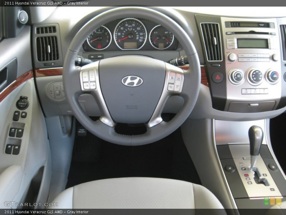 Gray Interior Dashboard for the 2011 Hyundai Veracruz GLS AWD #53264176