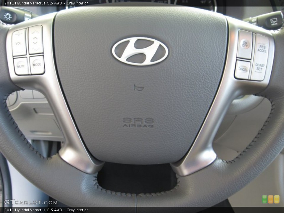 Gray Interior Steering Wheel for the 2011 Hyundai Veracruz GLS AWD #53264251