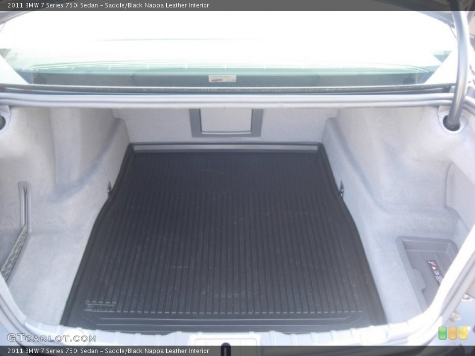 Saddle/Black Nappa Leather Interior Trunk for the 2011 BMW 7 Series 750i Sedan #53264254