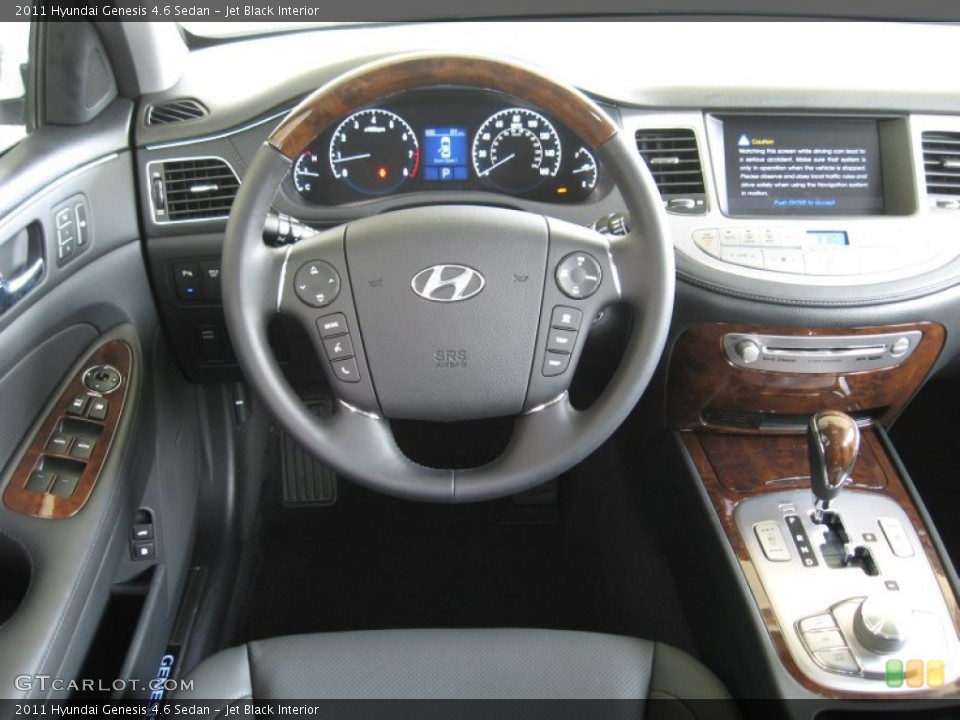 Jet Black Interior Dashboard for the 2011 Hyundai Genesis 4.6 Sedan #53264572