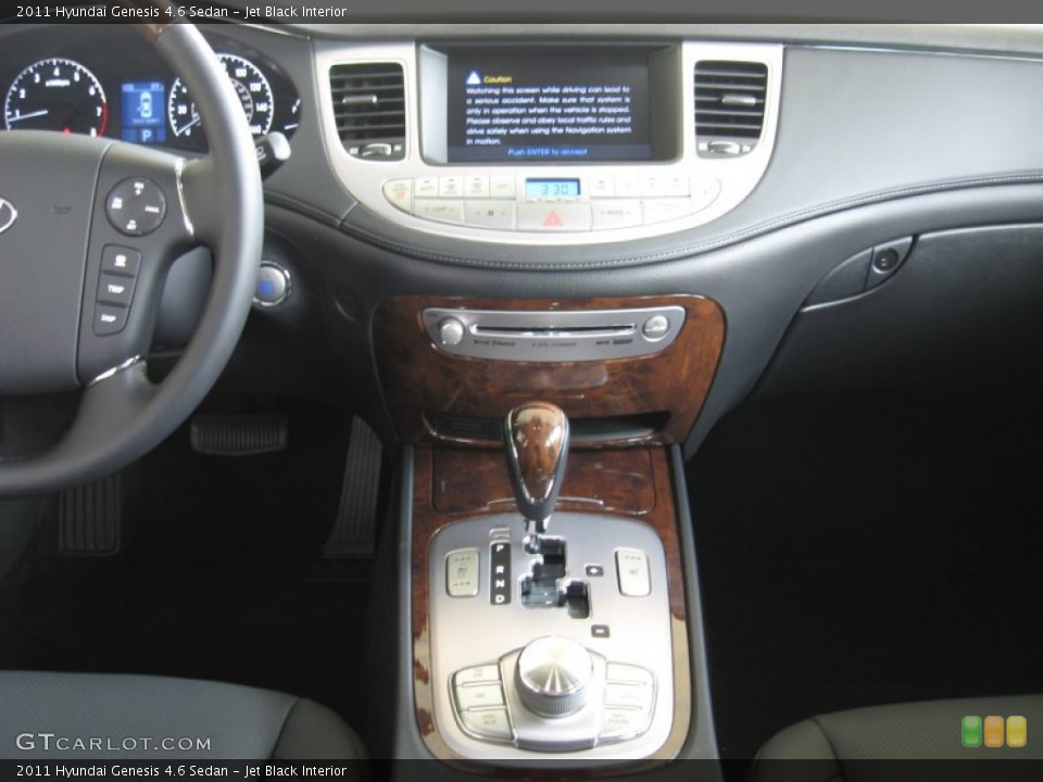 Jet Black Interior Controls for the 2011 Hyundai Genesis 4.6 Sedan #53264587