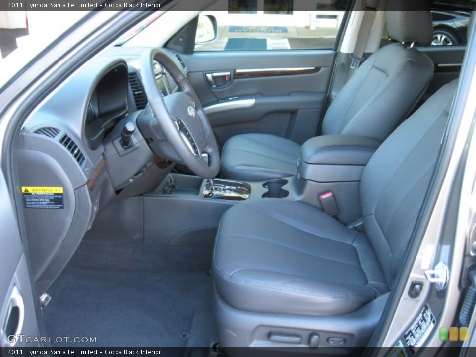 Cocoa Black Interior Photo for the 2011 Hyundai Santa Fe Limited #53265223