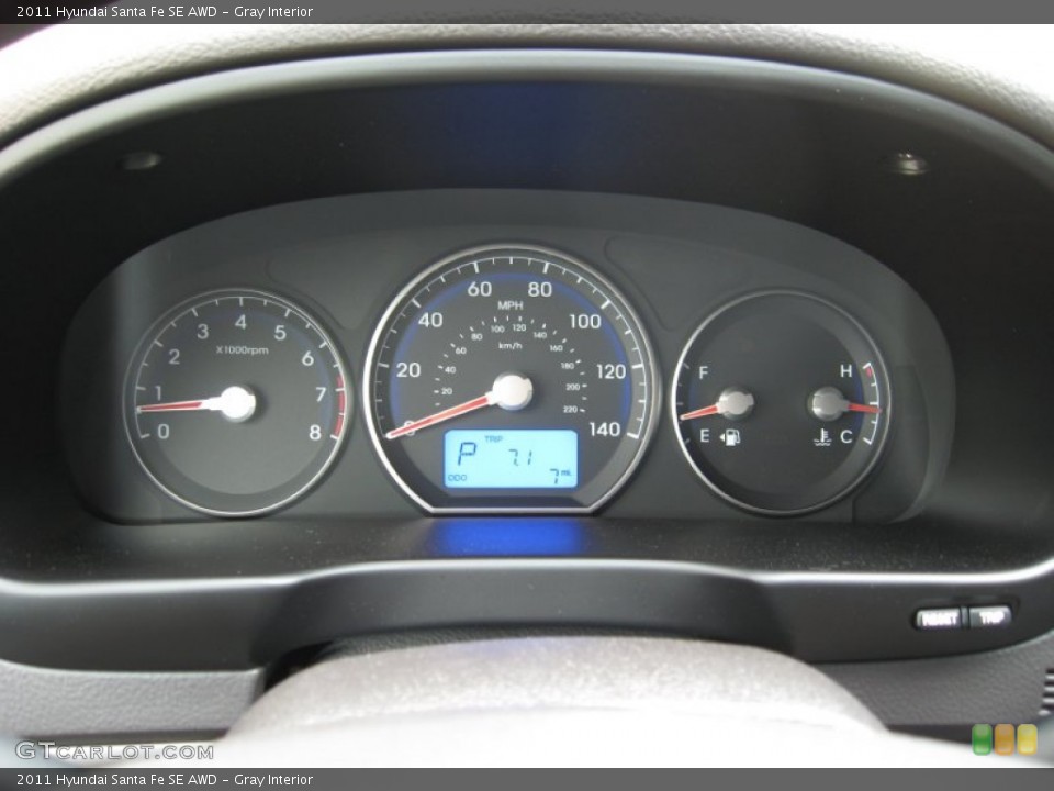 Gray Interior Gauges for the 2011 Hyundai Santa Fe SE AWD #53265877