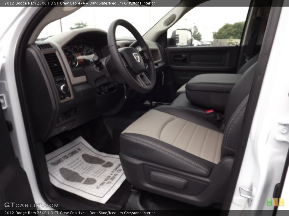 Dark Slate/Medium Graystone Interior Photo for the 2012 Dodge Ram 2500 HD ST Crew Cab 4x4 #53271013