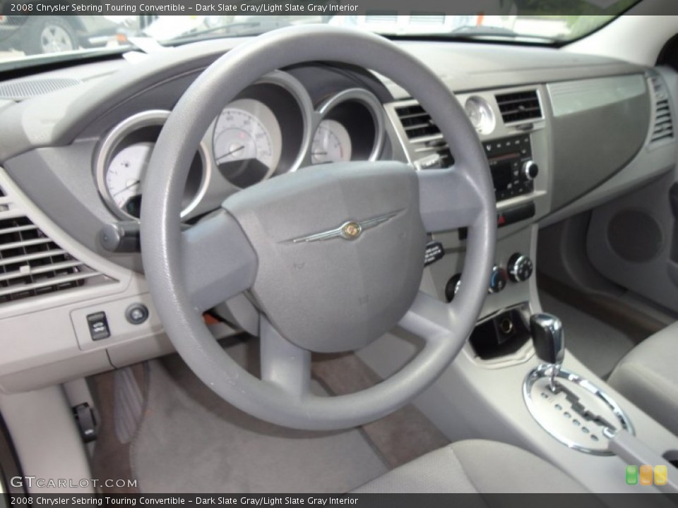 Dark Slate Gray/Light Slate Gray Interior Steering Wheel for the 2008 Chrysler Sebring Touring Convertible #53273860