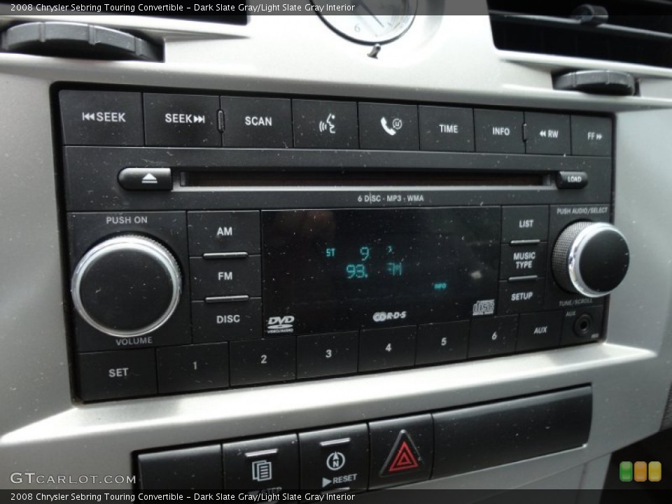 Dark Slate Gray/Light Slate Gray Interior Audio System for the 2008 Chrysler Sebring Touring Convertible #53274007