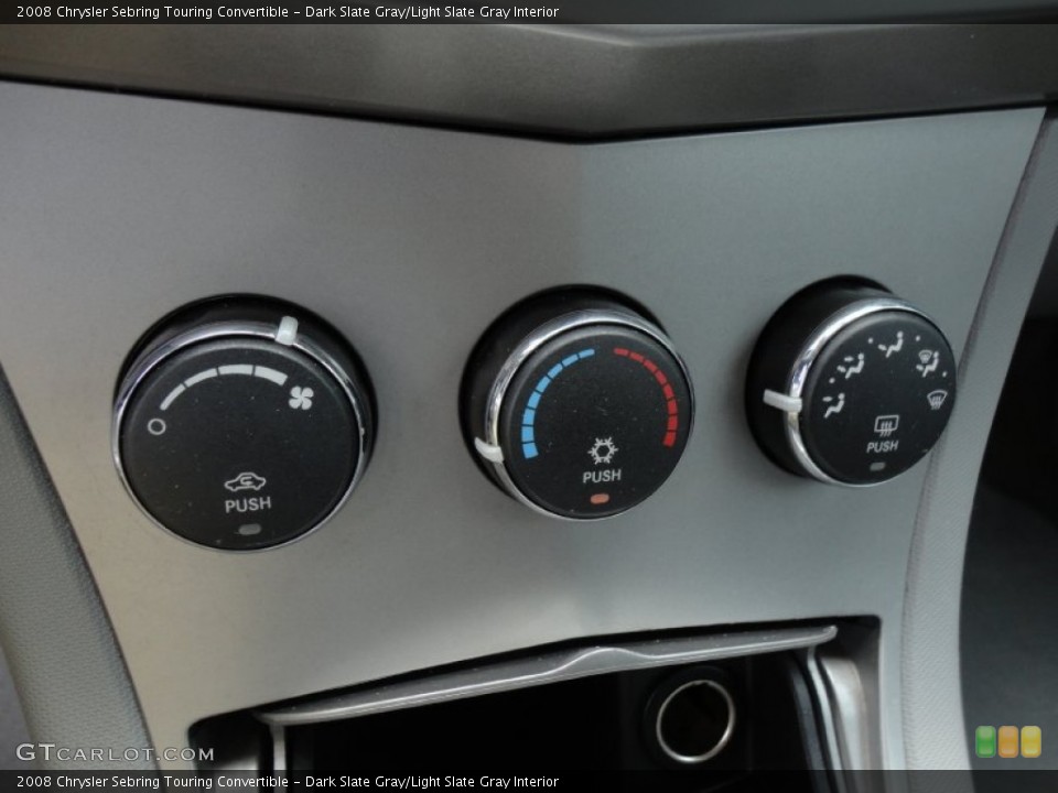 Dark Slate Gray/Light Slate Gray Interior Controls for the 2008 Chrysler Sebring Touring Convertible #53274013