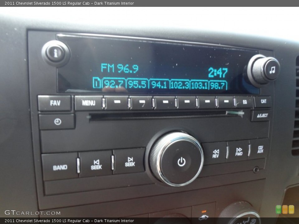 Dark Titanium Interior Audio System for the 2011 Chevrolet Silverado 1500 LS Regular Cab #53274235