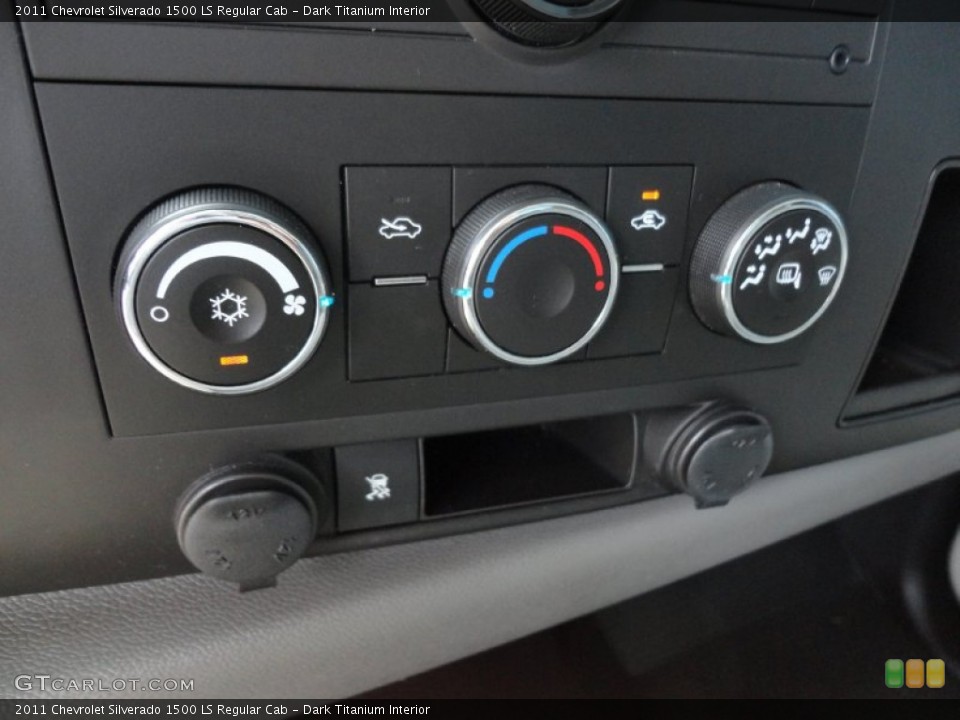 Dark Titanium Interior Controls for the 2011 Chevrolet Silverado 1500 LS Regular Cab #53274253