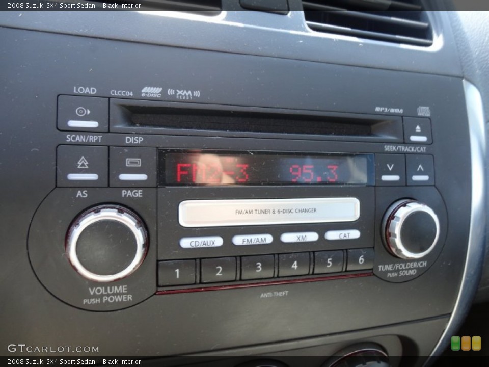 Black Interior Audio System for the 2008 Suzuki SX4 Sport Sedan #53275108