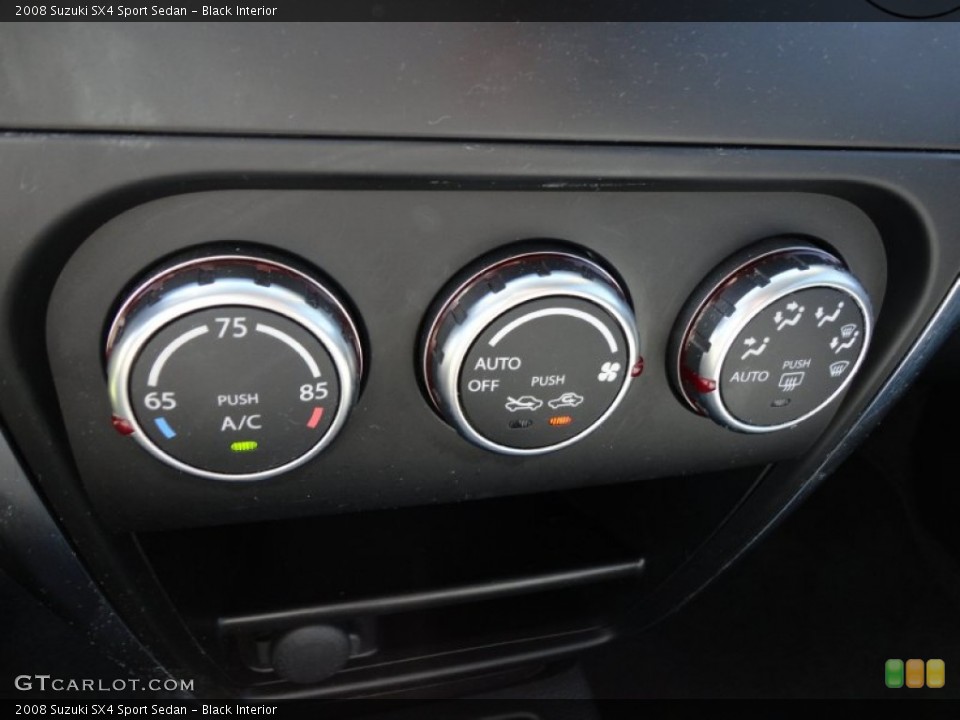Black Interior Controls for the 2008 Suzuki SX4 Sport Sedan #53275114