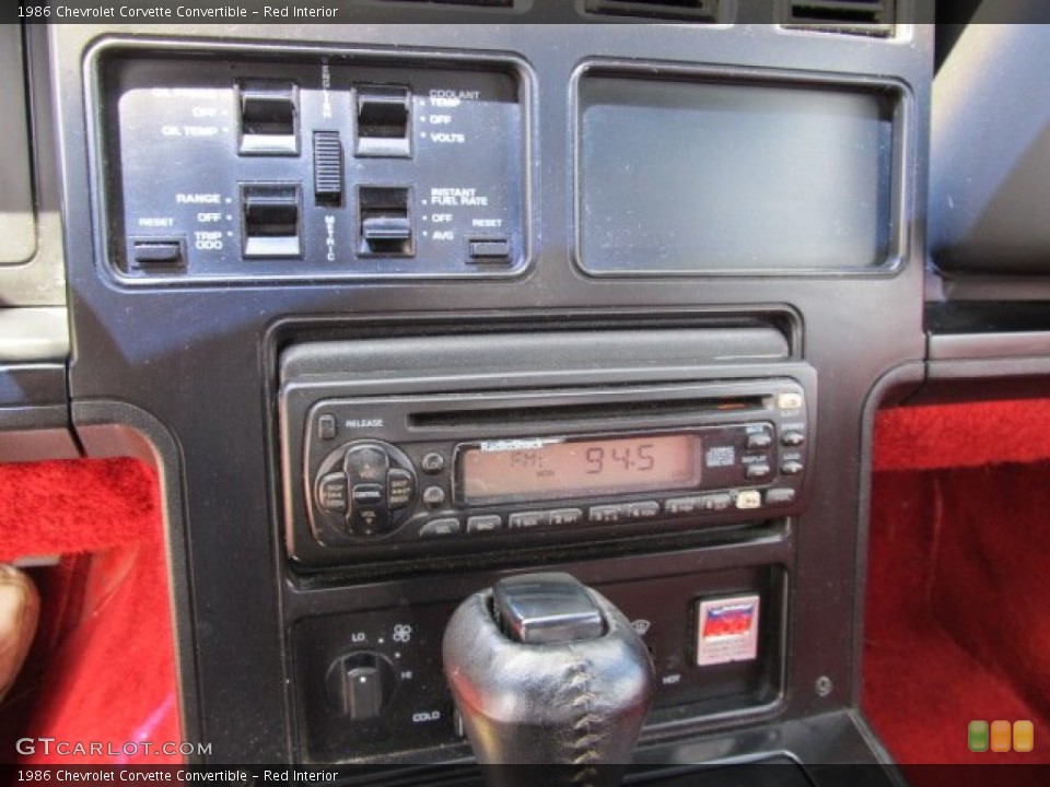 Red Interior Audio System for the 1986 Chevrolet Corvette Convertible #53275285