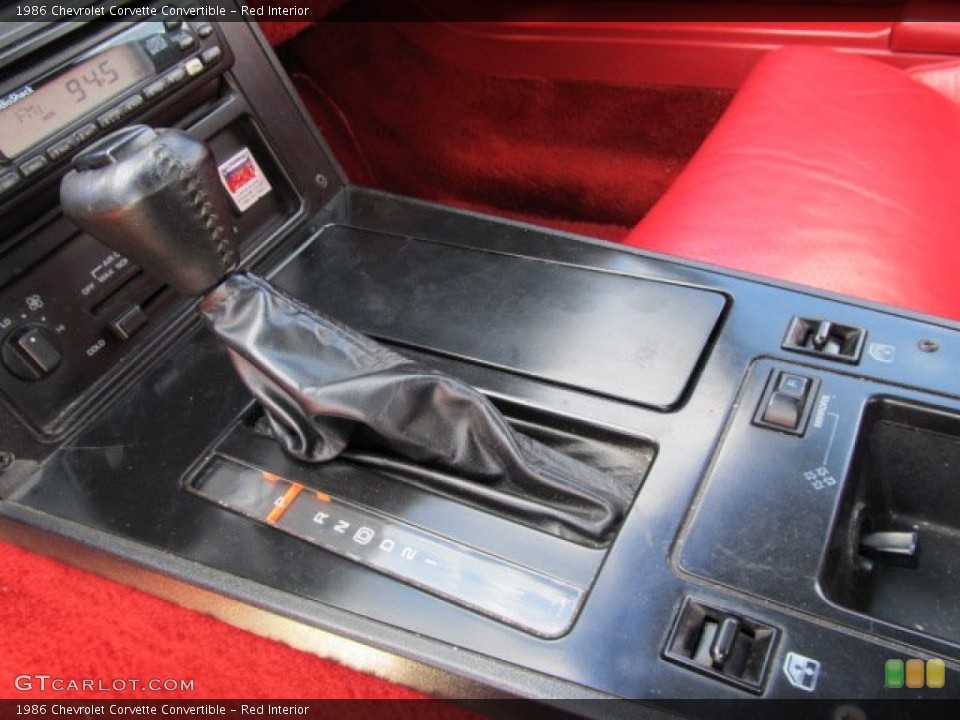 Red Interior Transmission for the 1986 Chevrolet Corvette Convertible #53275291