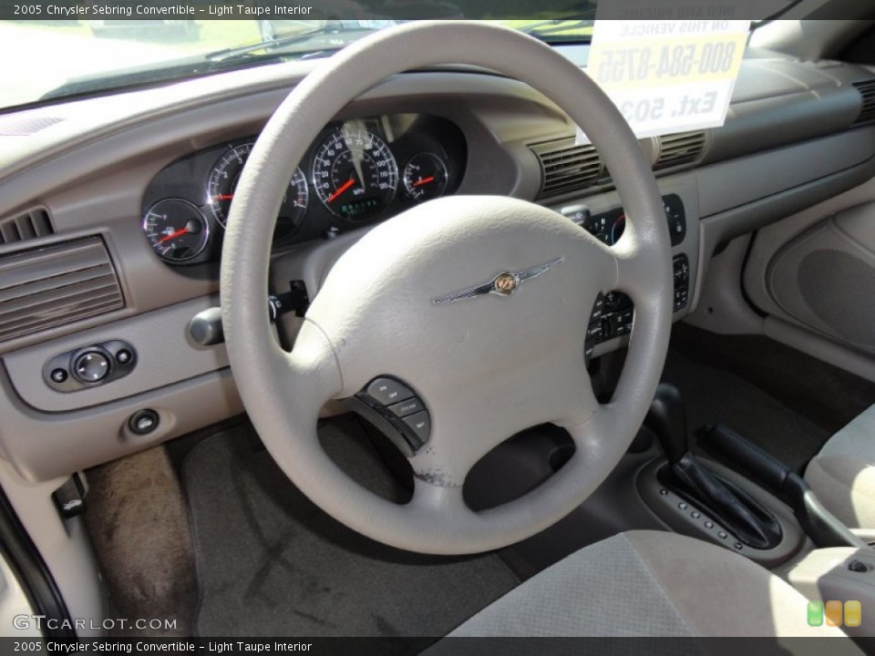 Light Taupe Interior Steering Wheel for the 2005 Chrysler Sebring Convertible #53275555