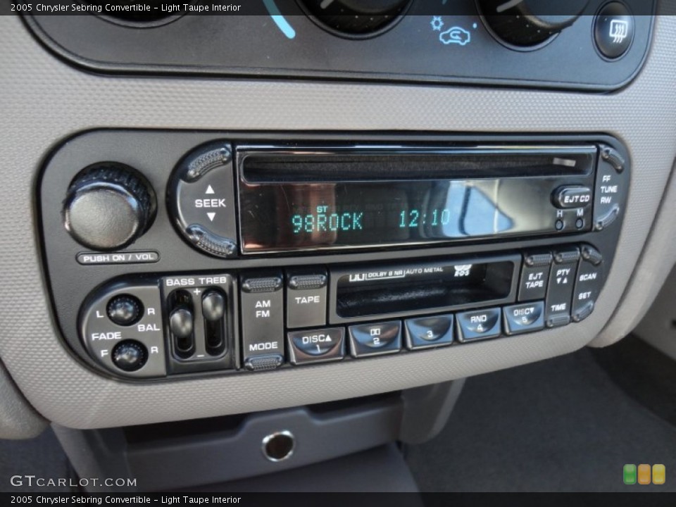 Light Taupe Interior Audio System for the 2005 Chrysler Sebring Convertible #53275636