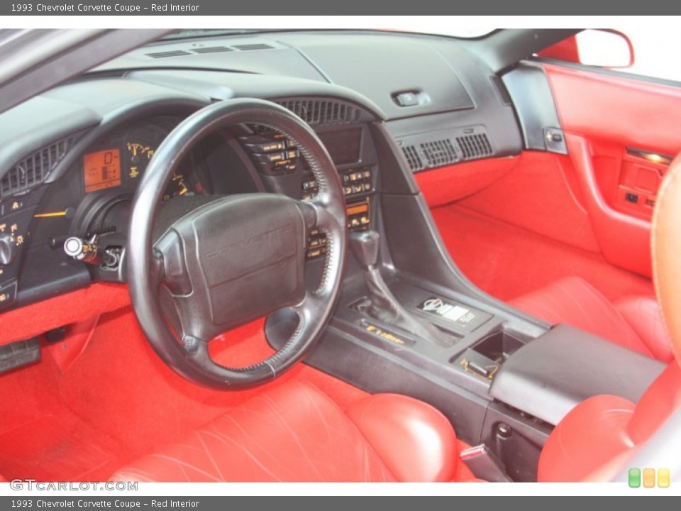 Red Interior Prime Interior for the 1993 Chevrolet Corvette Coupe #53276890