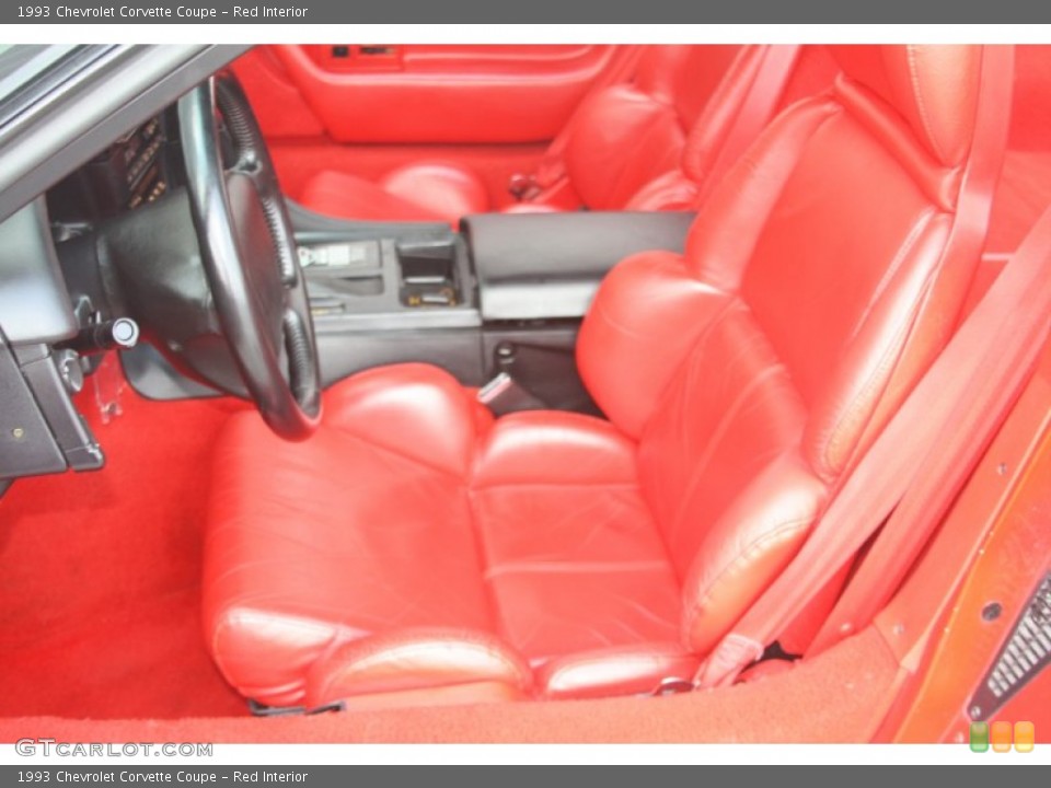 Red Interior Photo for the 1993 Chevrolet Corvette Coupe #53276896