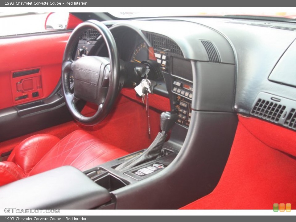 Red Interior Dashboard for the 1993 Chevrolet Corvette Coupe #53276956