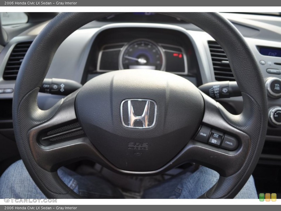 Gray Interior Steering Wheel for the 2006 Honda Civic LX Sedan #53277280