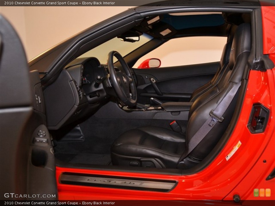 Ebony Black Interior Photo for the 2010 Chevrolet Corvette Grand Sport Coupe #53280516