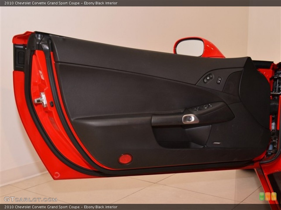 Ebony Black Interior Door Panel for the 2010 Chevrolet Corvette Grand Sport Coupe #53280579