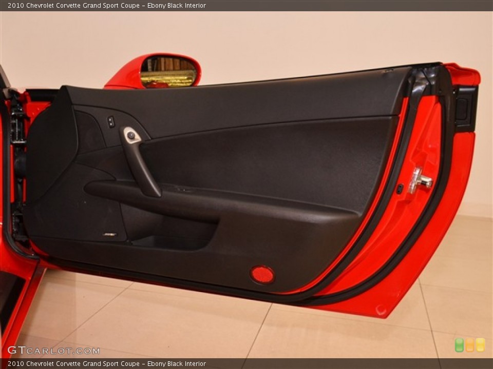 Ebony Black Interior Door Panel for the 2010 Chevrolet Corvette Grand Sport Coupe #53280594