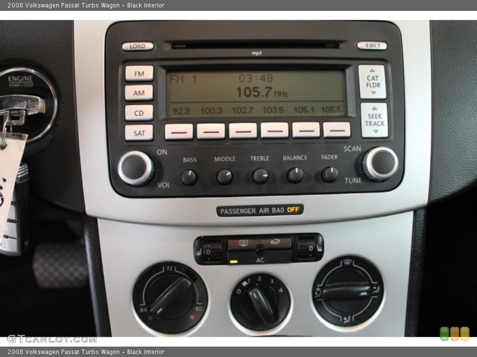 Black Interior Controls for the 2008 Volkswagen Passat Turbo Wagon #53281329