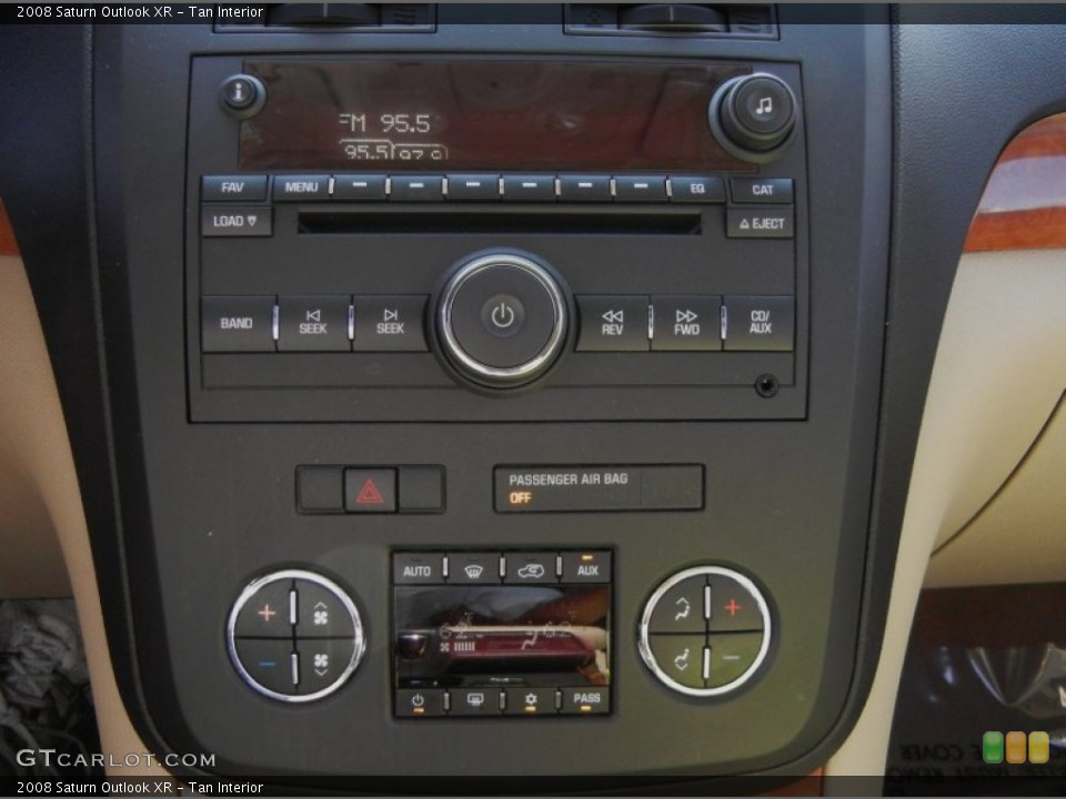 Tan Interior Controls for the 2008 Saturn Outlook XR #53281536