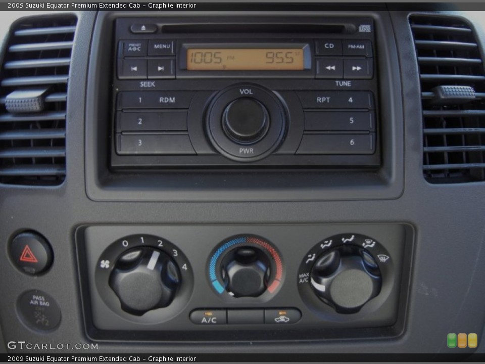Graphite Interior Controls for the 2009 Suzuki Equator Premium Extended Cab #53281932