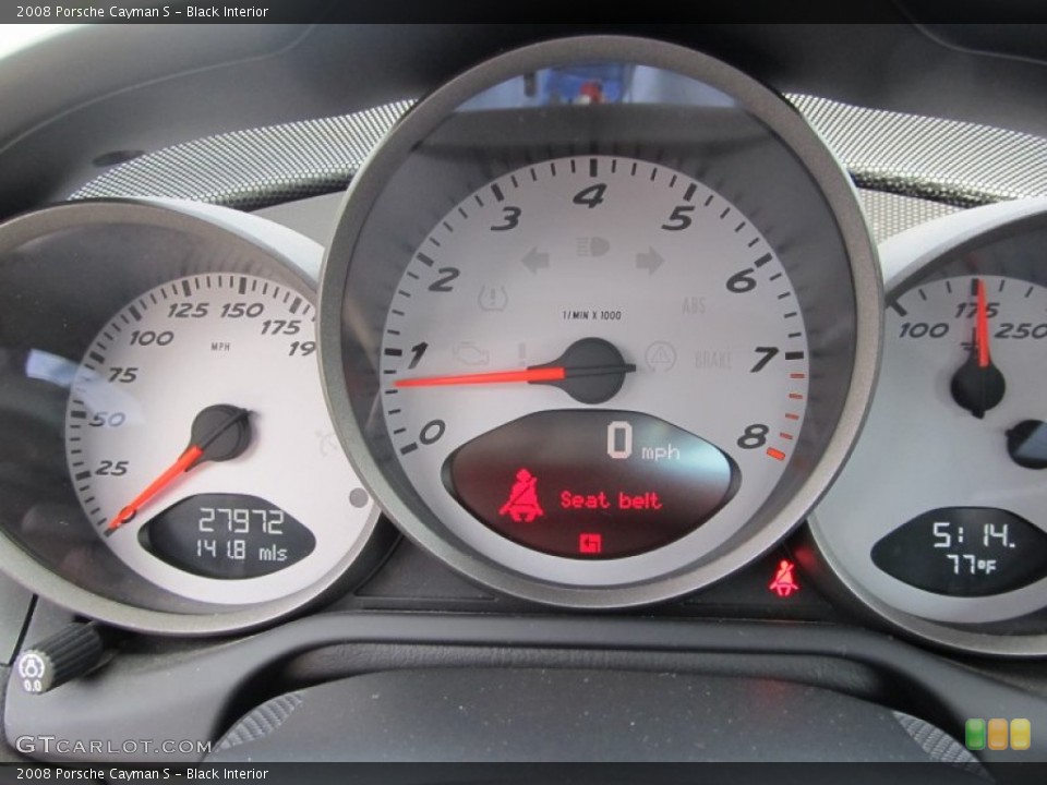 Black Interior Gauges for the 2008 Porsche Cayman S #53283960