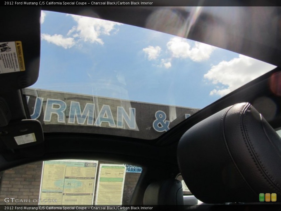 Charcoal Black/Carbon Black Interior Sunroof for the 2012 Ford Mustang C/S California Special Coupe #53287041