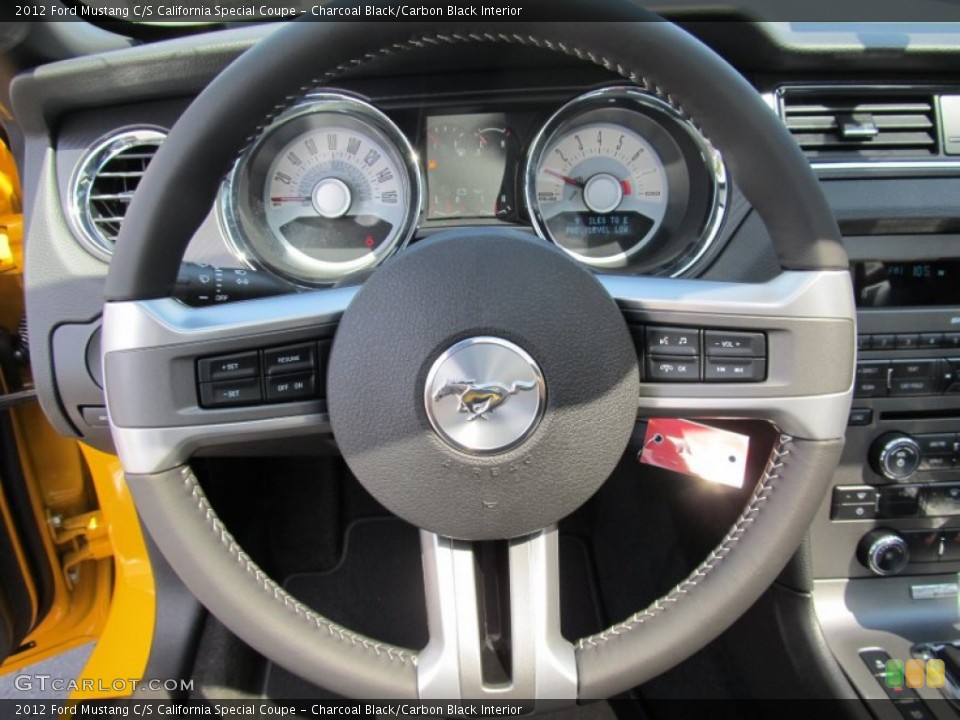 Charcoal Black/Carbon Black Interior Steering Wheel for the 2012 Ford Mustang C/S California Special Coupe #53287050