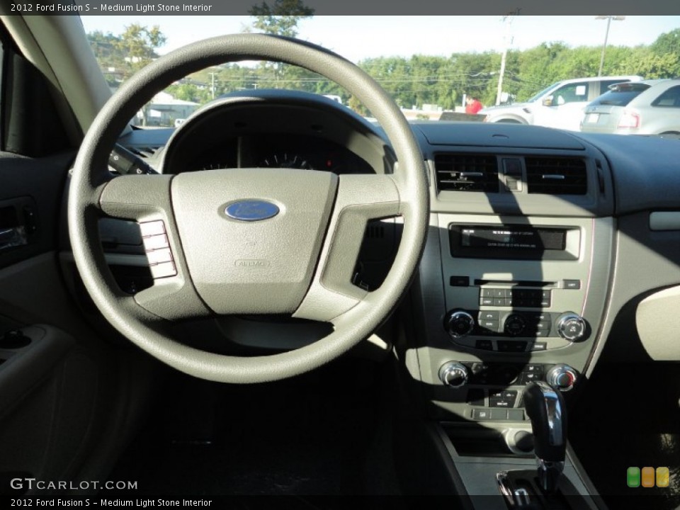 Medium Light Stone Interior Steering Wheel for the 2012 Ford Fusion S #53292522