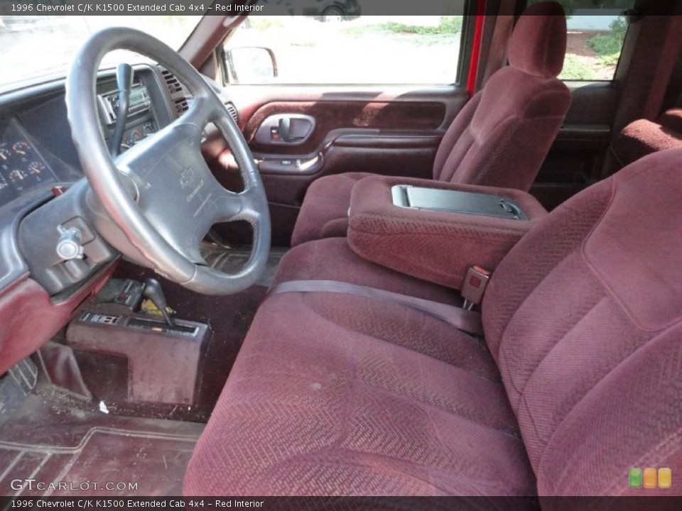 Red Interior Photo for the 1996 Chevrolet C/K K1500 Extended Cab 4x4 #53294841