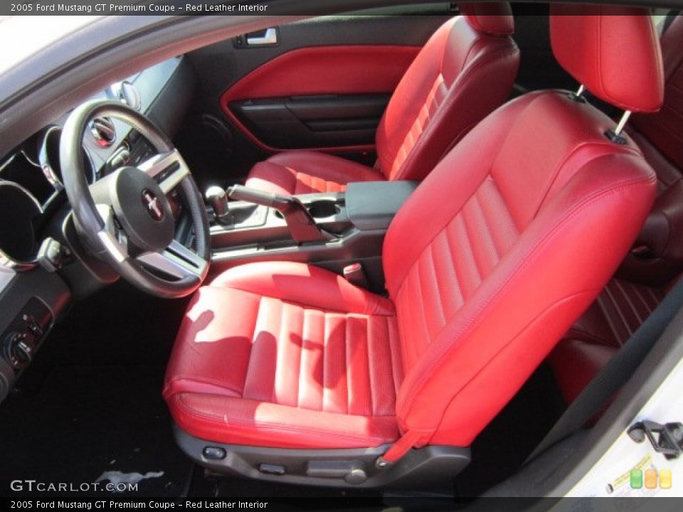 Red Leather Interior Photo for the 2005 Ford Mustang GT Premium Coupe #53295351