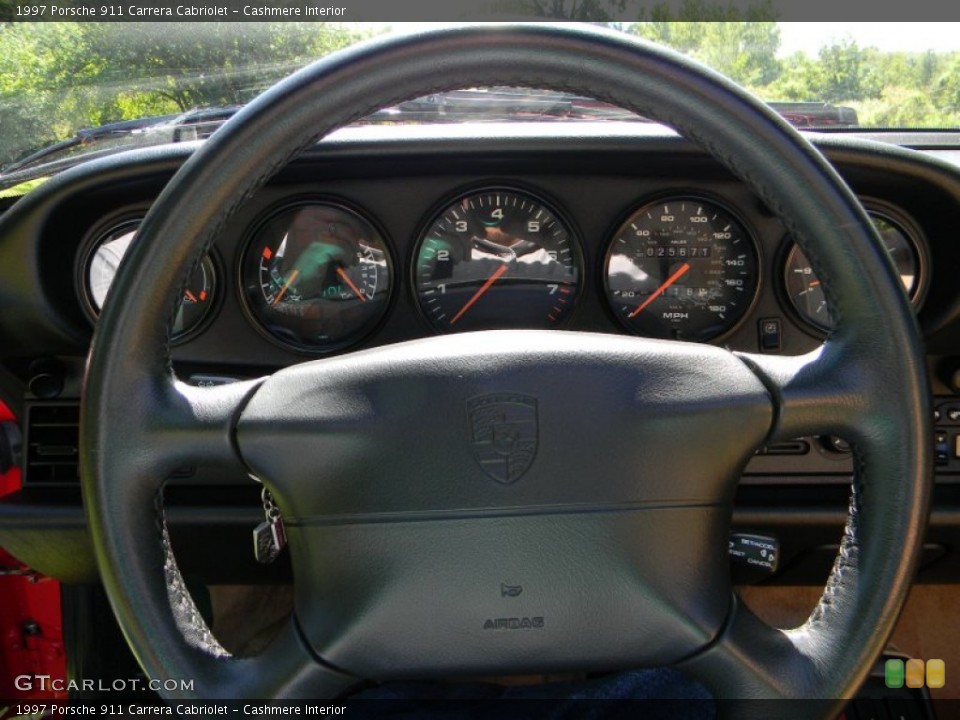 Cashmere Interior Steering Wheel for the 1997 Porsche 911 Carrera Cabriolet #53296011