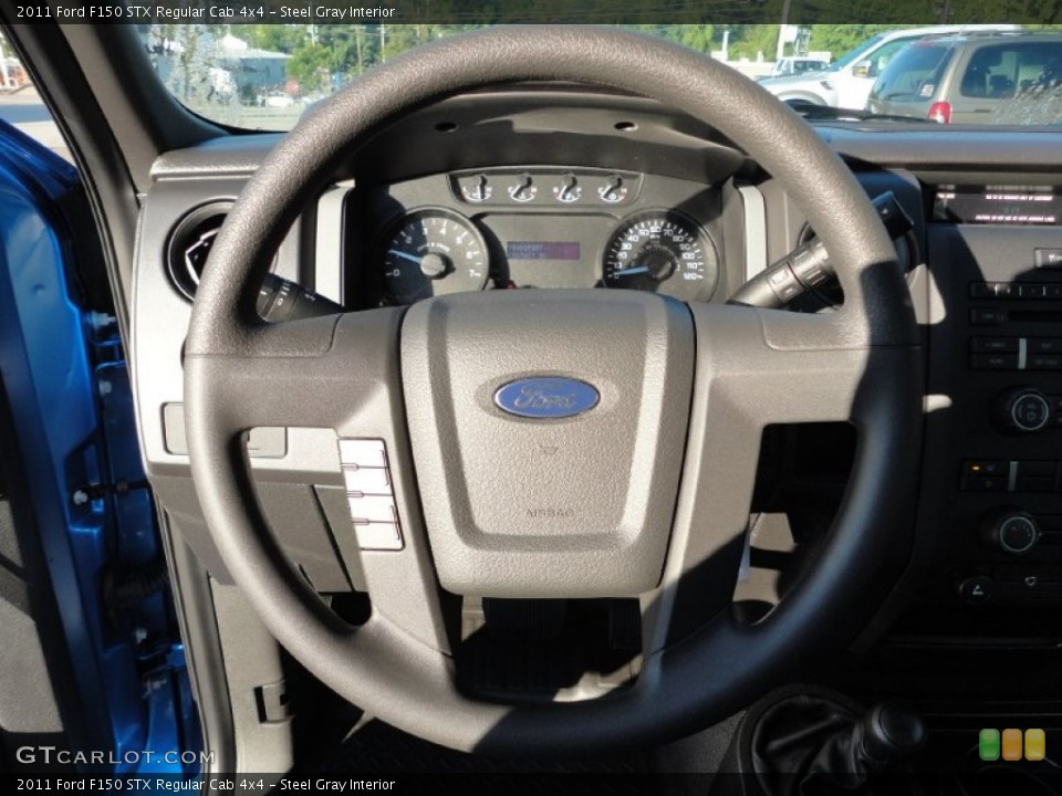 Steel Gray Interior Steering Wheel for the 2011 Ford F150 STX Regular Cab 4x4 #53296347