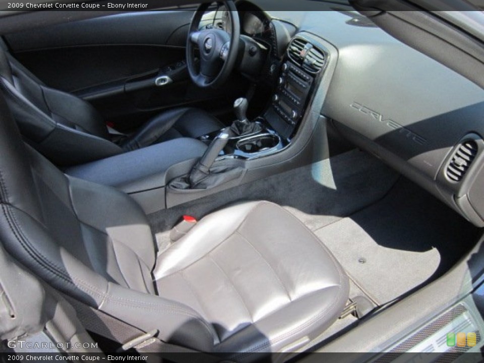 Ebony Interior Photo for the 2009 Chevrolet Corvette Coupe #53297013
