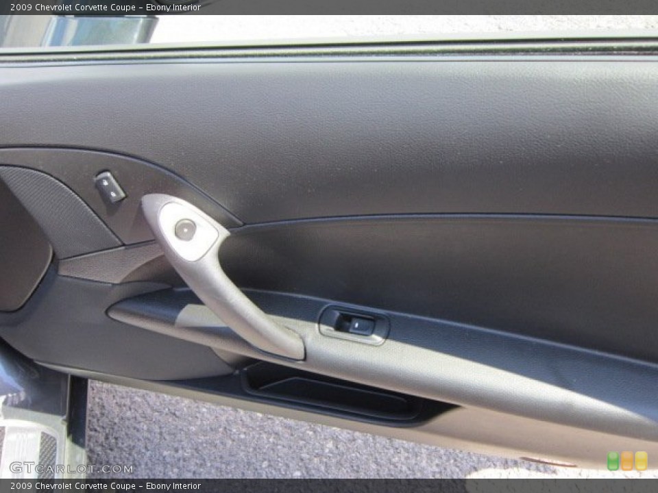 Ebony Interior Door Panel for the 2009 Chevrolet Corvette Coupe #53297028
