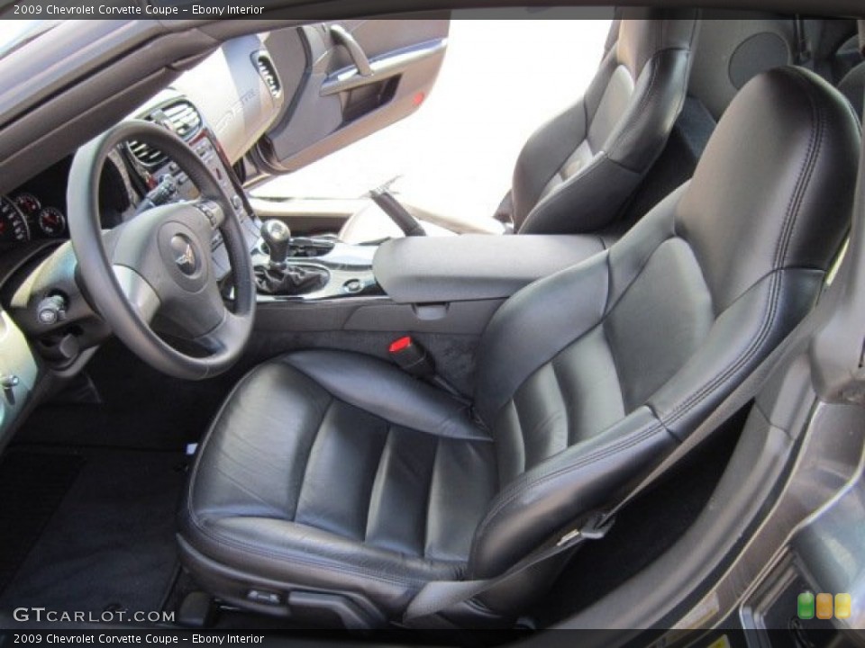 Ebony Interior Photo for the 2009 Chevrolet Corvette Coupe #53297055