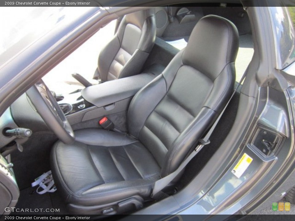 Ebony Interior Photo for the 2009 Chevrolet Corvette Coupe #53297070